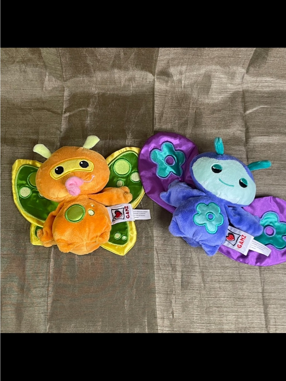 Ganz Webkinz Zoola WE000601 Zane WE000696 Plush Stuffed Animal NO CODE Preowned